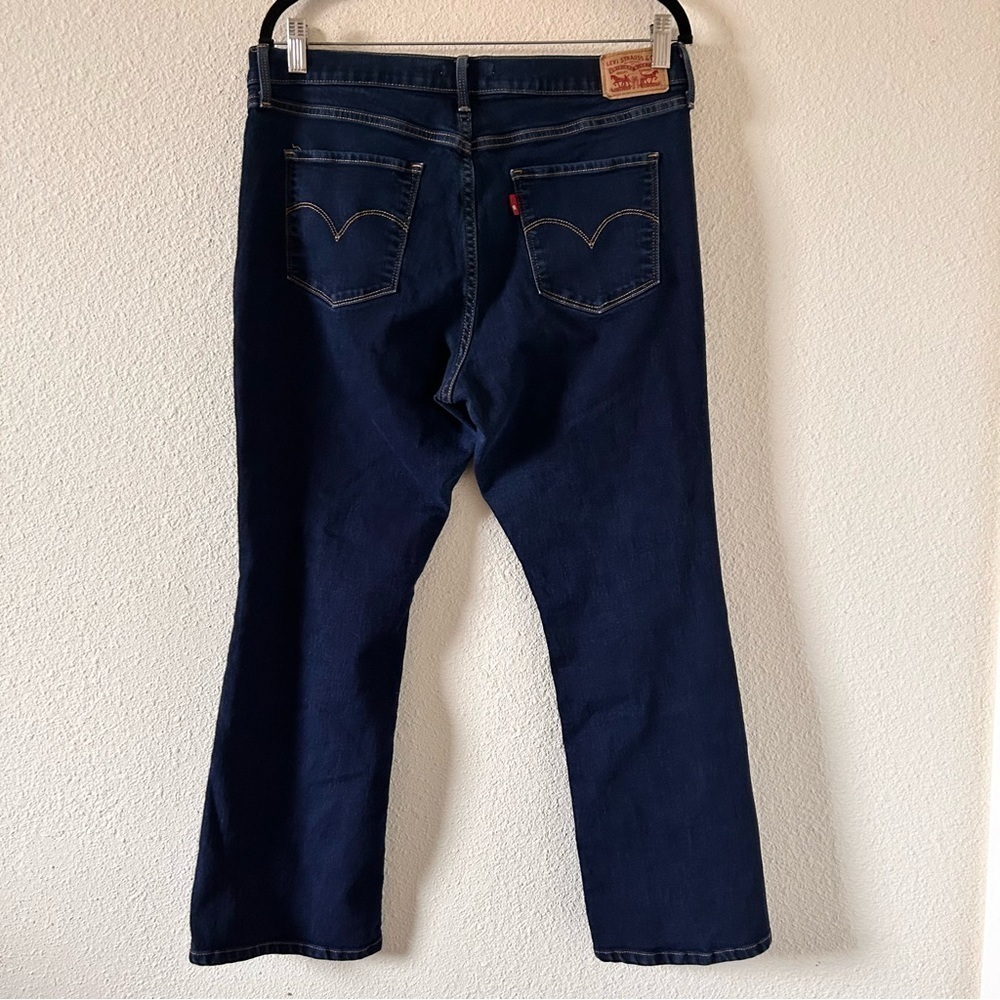 Levis 315 Shaping Bootcut Blue Dark Wash Jeans  Women Sz 32